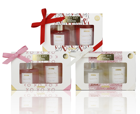 Valentine's Day 50ml Reed Diffuser and 65g Scented Candle Set