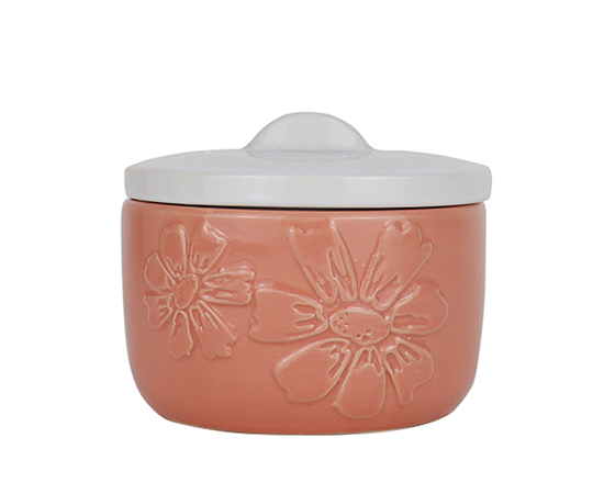 Scented Candle in Ceramic Jar With Lid D11.4xD8.8cm