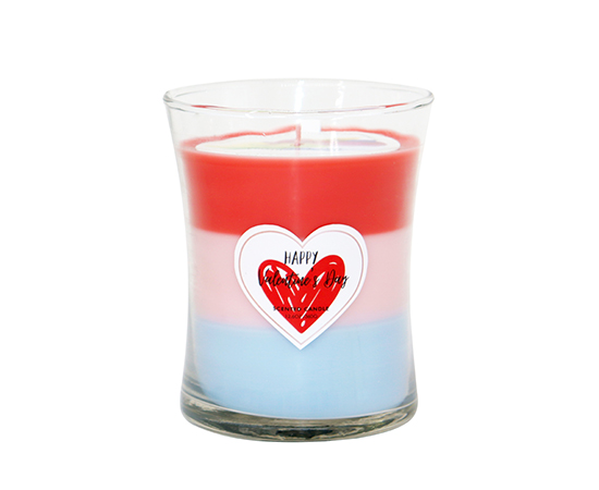 Valentine's Day Scented Candle in Glass D9xH11cm