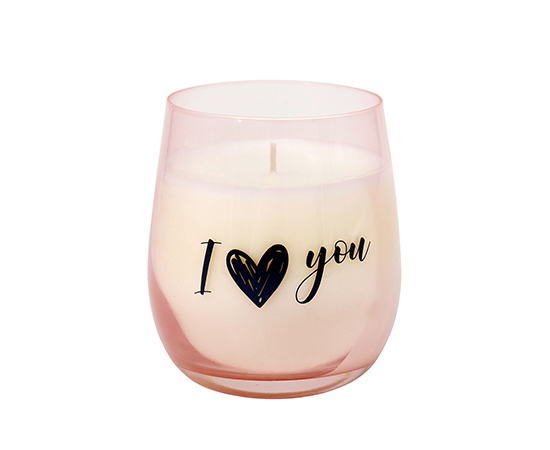 Valentine's Day Scented Candle in Glass D8.4xH9cm