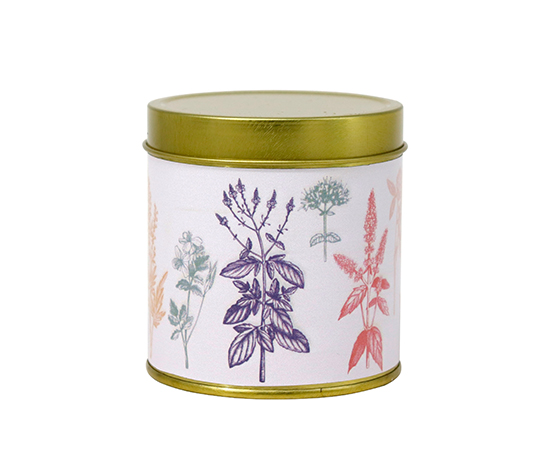 Spring Scented Candle in Tinplate D7.5xH7.5cm