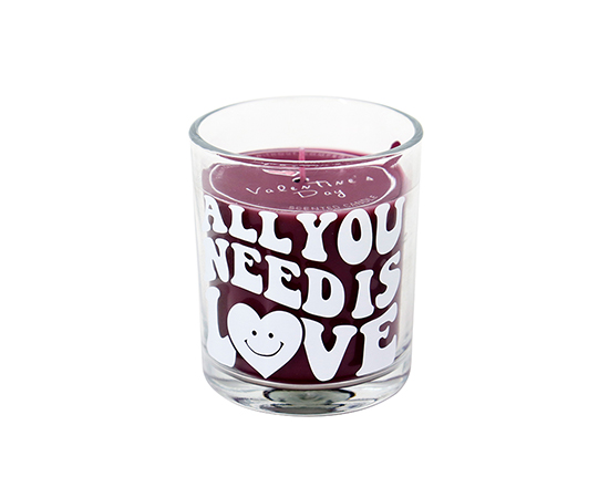 Valentine's Day Scented Candle in Glass D6.2xH8.3cm