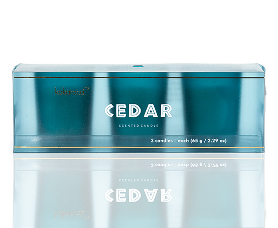3PCS Scented Candle Set in Glass D5.5 xH6.5cm