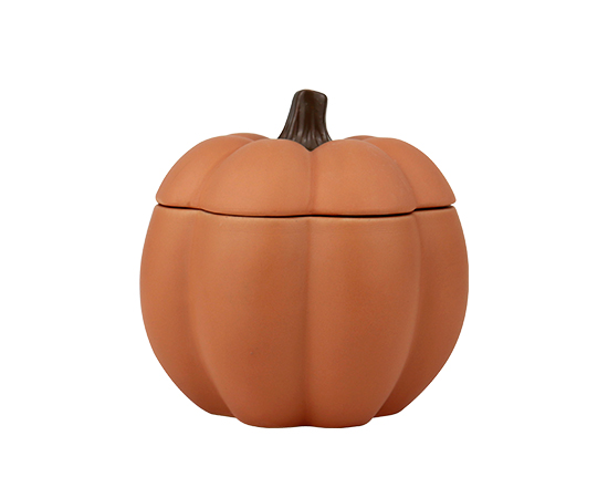 Scented Candle in  Pumpkin Ceramic Jar With Lid D12.7xH12cm