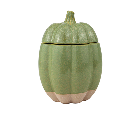 Scented Candle in  Pumpkin Ceramic Jar With Lid D12.4xH16.3cm