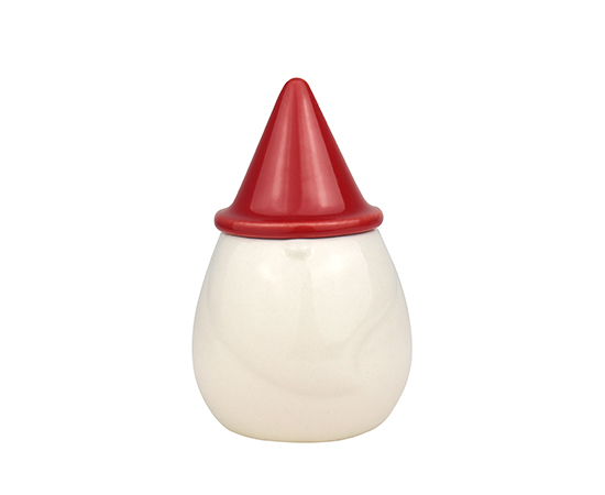 Scented Candle in Christmas Gnome Ceramic Jar With Lid D8 x H13cm