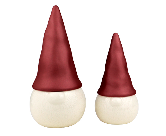 Scented Candle in Christmas Gnome Ceramic Jar With Lid D9.5xH19cm