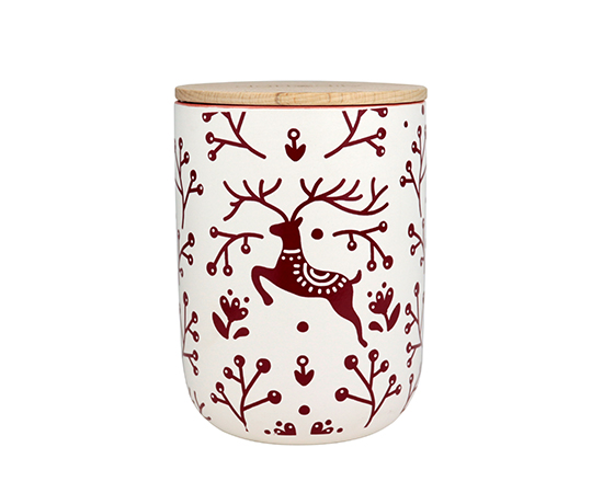 Christmas Scented Candle in Ceramic Jar D11.4xH15.2cm