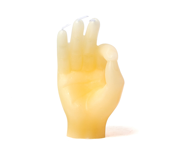 OK Gesture Shaped Scented Candle D6.7xH11.5cm