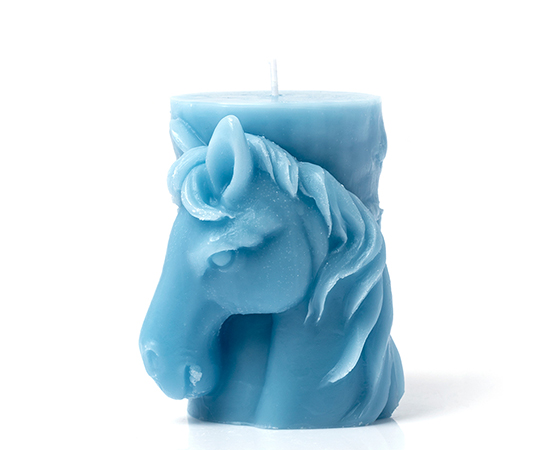 Horse Shaped Pillar Candle D7.7xH9.5cm