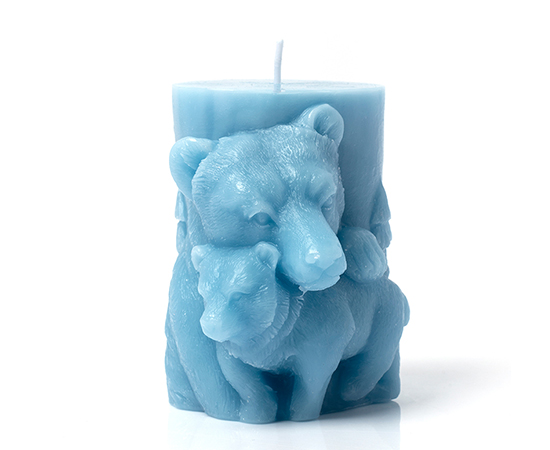 Bear Shaped Pillar Candle D7.2xH9.2cm