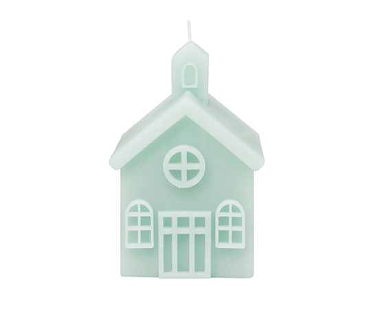 Christmas Church Shaped Candle 8.5x8.5xH12.7cm