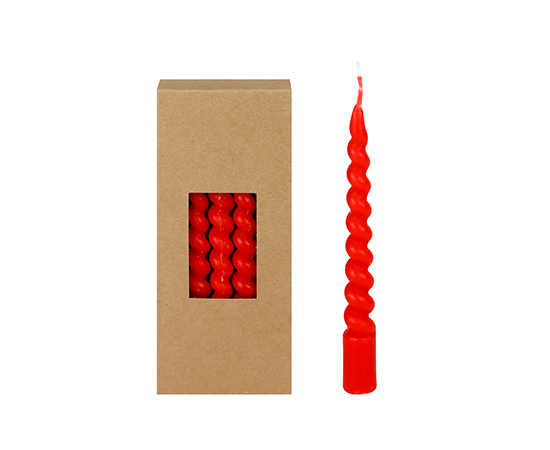 10PCS Spiral Taper Candle D1.2xH10cm