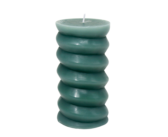 Swirl Pillar Candle D6.8xH13cm