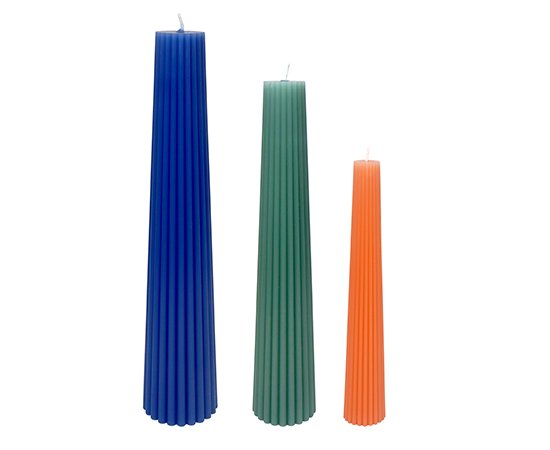 Ribbed Candle D7xH33cm