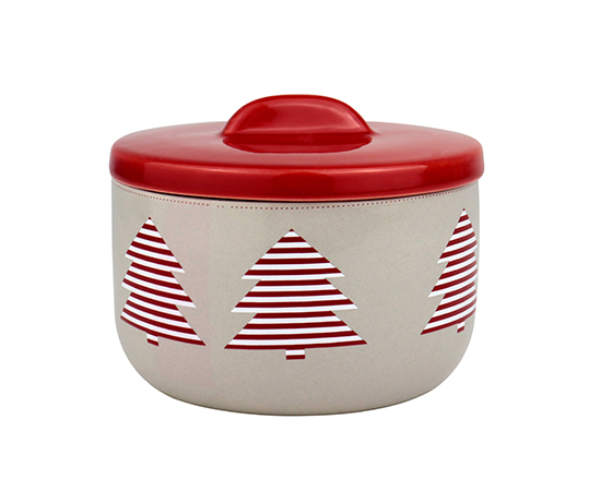 Christmas Scented Candle in Ceramic Jar D11.4xD8.8cm