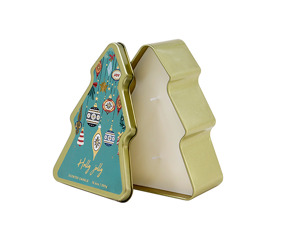 Christmas Scented Candle in Tinplate 10.5x14.5x5.5Hcm