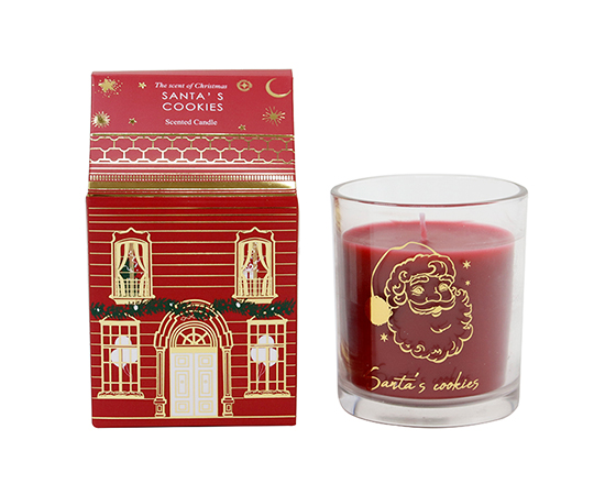 Christmas Scented Candle in Glass D7xH8cm