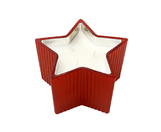 Christmas Scented Candle in Star Glass 13.7x13.5x8Hcm