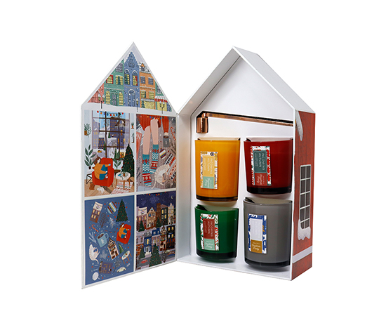 Christmas Scented Candle Set in Glass