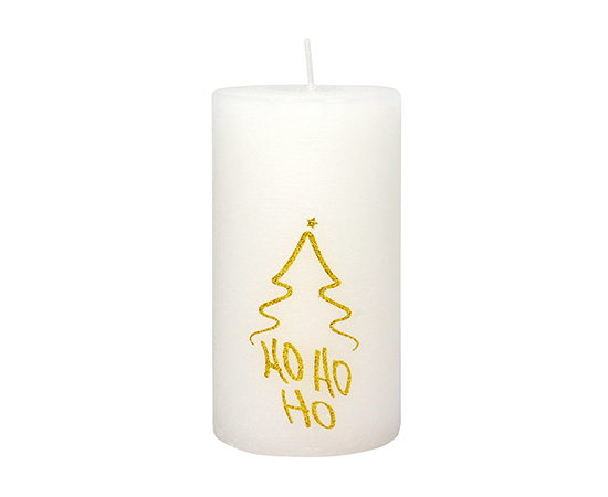 Christmas Pillar Candle D8xH14cm