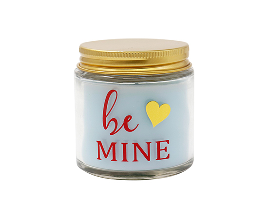 Small Glass Scented Candle for Valentine's Day D6xH6.5cm