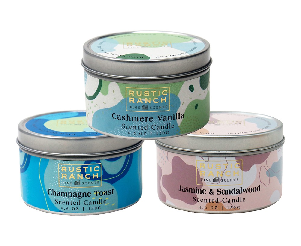 4.6oz Silver Tin Scented Candle